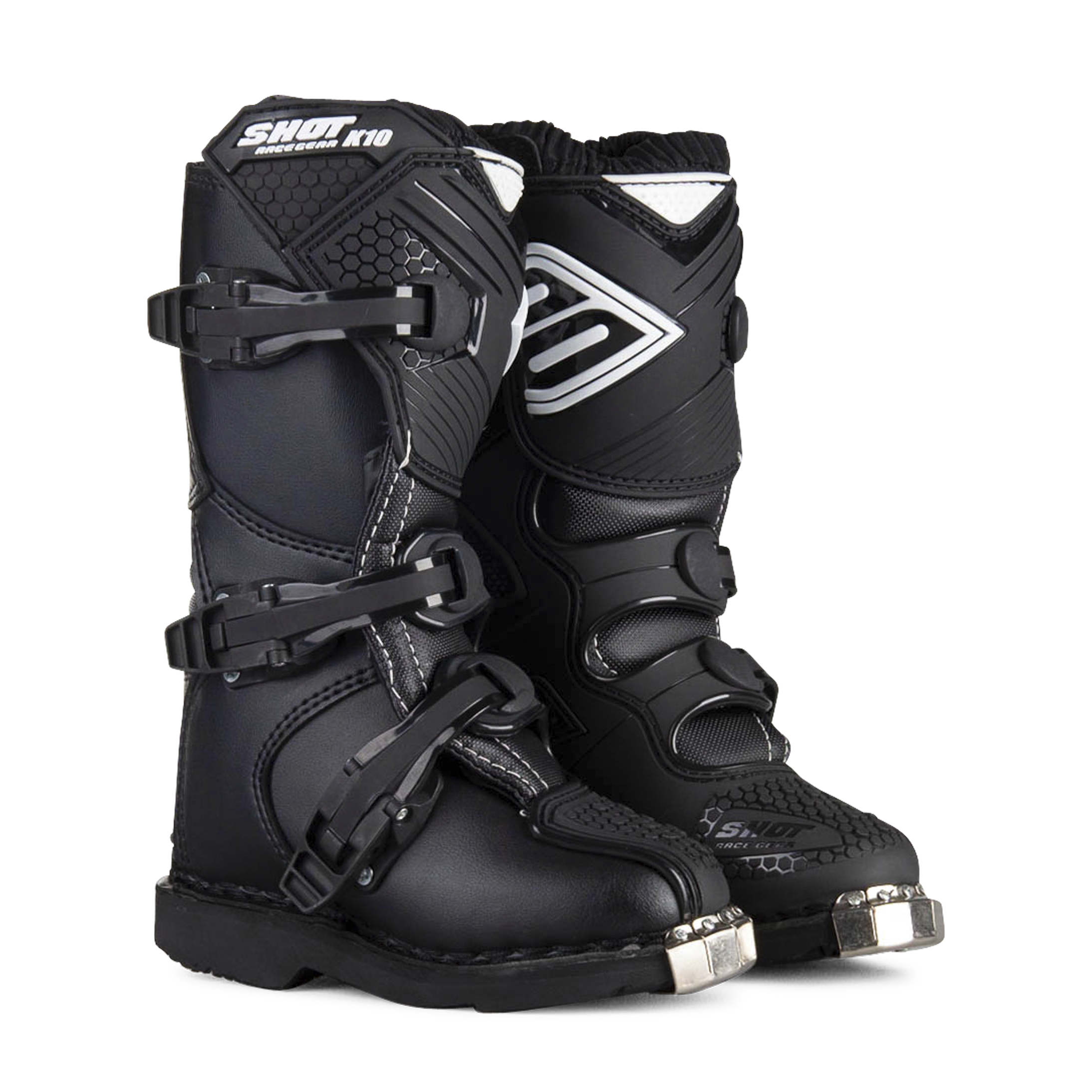 Shot K10 Black 2.0 Bambini Motocross Stivali Nero//Grigio 31